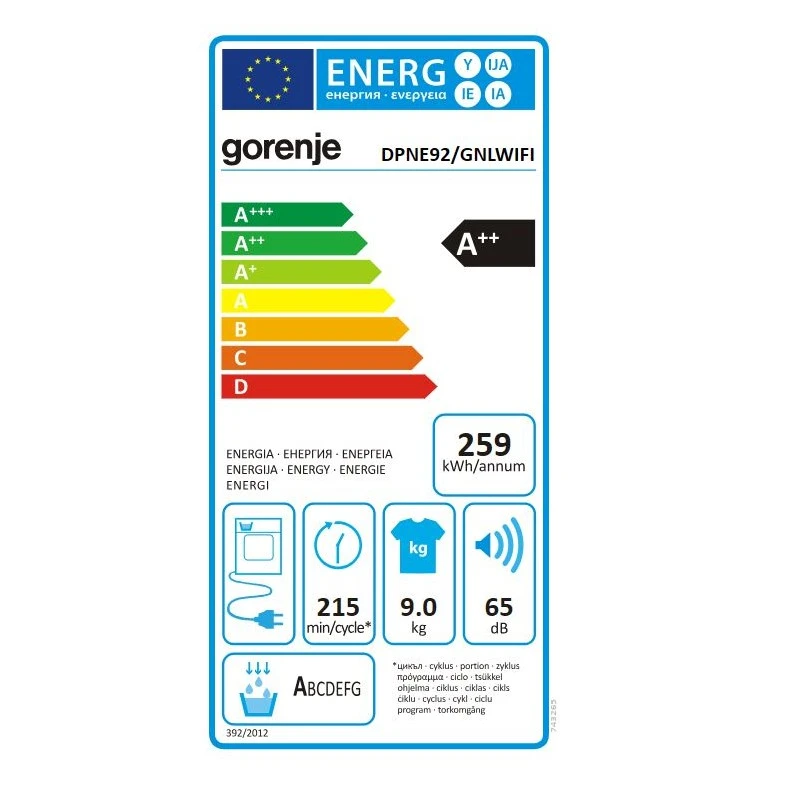 GORENJE DPNE92/GNLWIFI