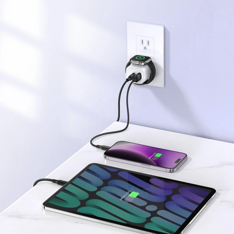 XMART USB TYPE-A USB TYPE-C CHARGER APPLE WATCH PD 20W WH