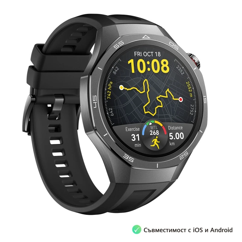 HUAWEI WATCH GT5 PRO BLACK RUBBER 46 MM