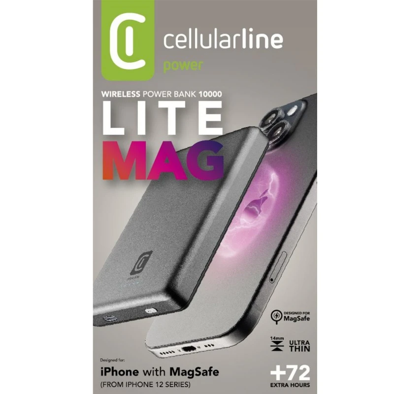 CELLULAR LINE ВЪН. БЕЗЖ. БАТ. MAGSLIM MAGSAFE 10000 MAH Ч