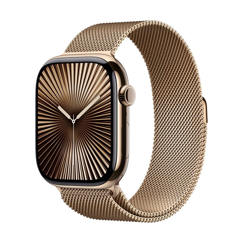 APPLE WATCH 10 46MM CELL GOLD TIT GOLD MILANESE LOOP-M/L