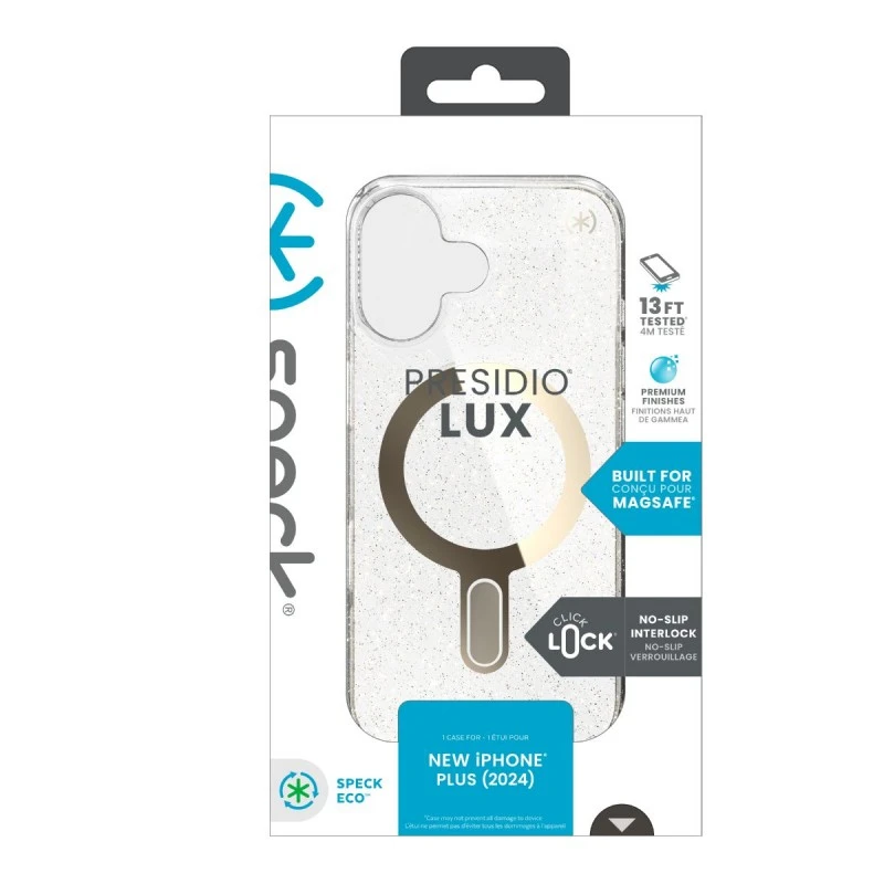 SPECK IPHONE 16 PLUS PRESIDIO LUX CLEAR GLITTER MS CL