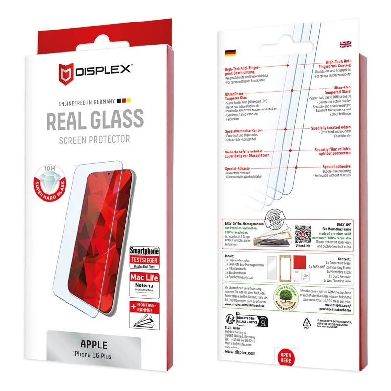 DISPLEX 02013 IPHONE 16 PLUS REAL GLASS 2D