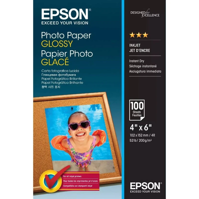 EPSON GLOSSY PHOTO 10X15 100 SHEETS C13S042548