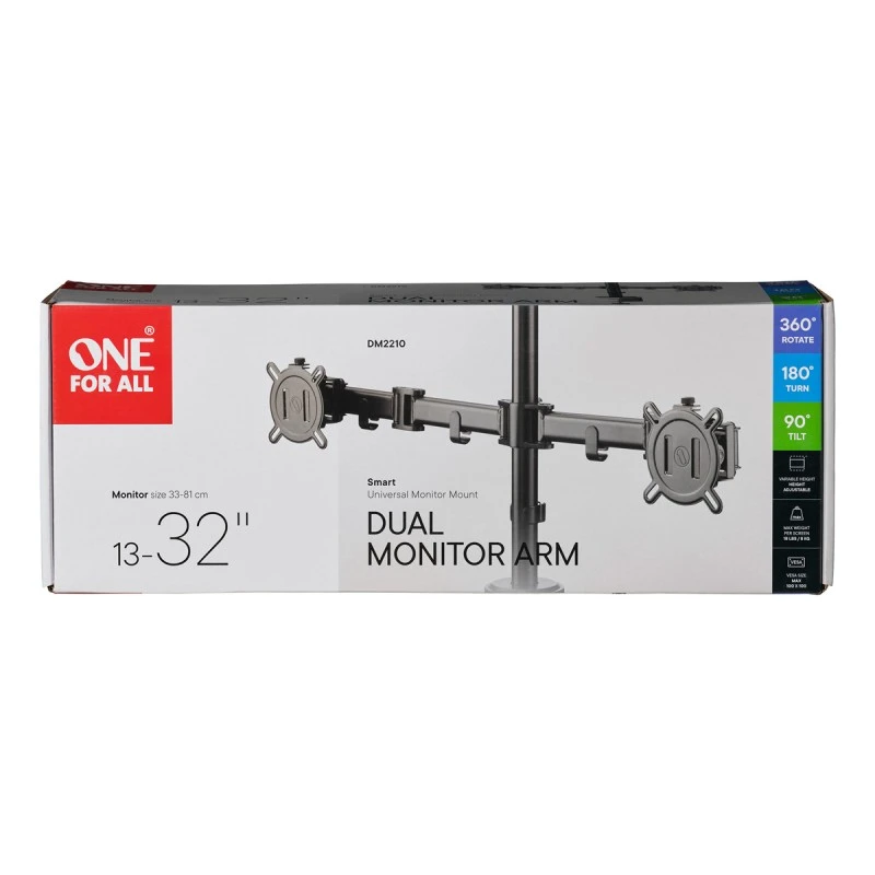 ONE FOR ALL DM2210 SMART MONITOR STAND DUAL 13''-32'' BLACK