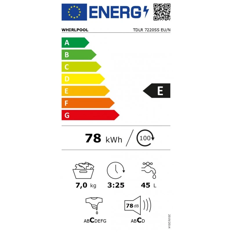 WHIRLPOOL TDLR 7220SS EU/N