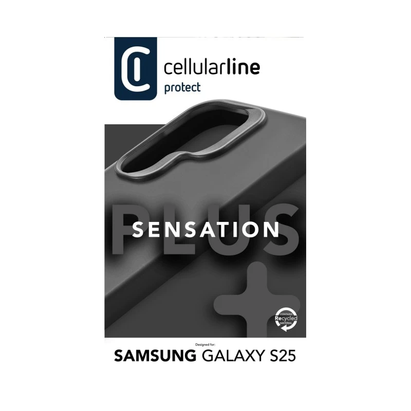CELLULAR LINE SENSATION+ КАЛЪФ SAMSUNG GALAXY S25 ЧЕРЕН