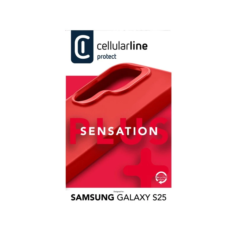 CELLULAR LINE SENSATION+ КАЛЪФ SAMSUNG GALAXY S25 ЧЕРВЕН