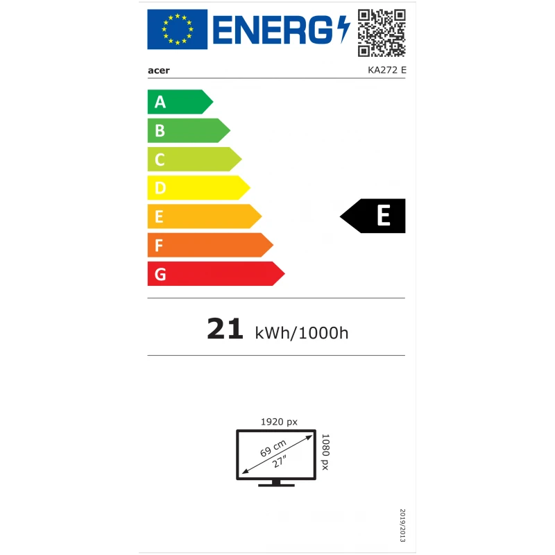 ACER KA272E0BI MONITOR UM.HX2EE.034