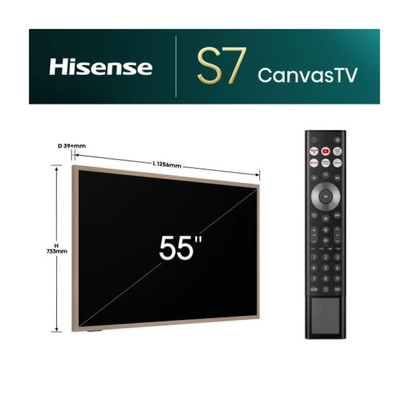 HISENSE 55S7NQ CANVAS FRAME QLED TV