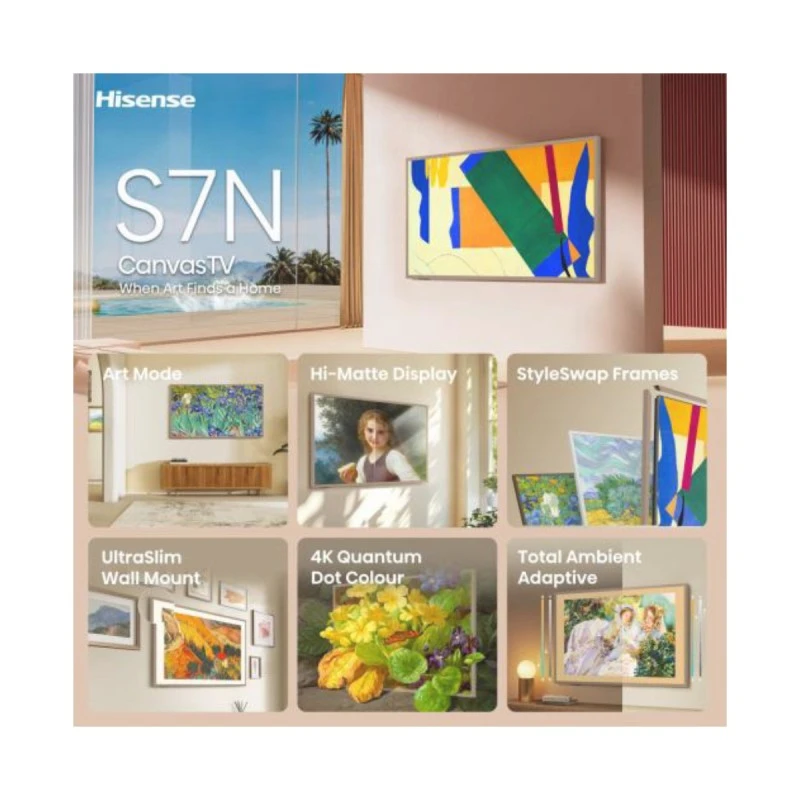 HISENSE 55S7NQ CANVAS FRAME QLED TV