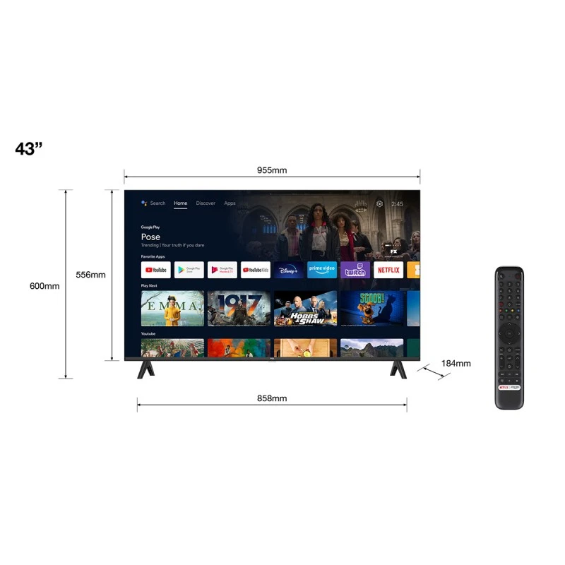 TCL 43S5403A FHD LED SMART TV ANDROID