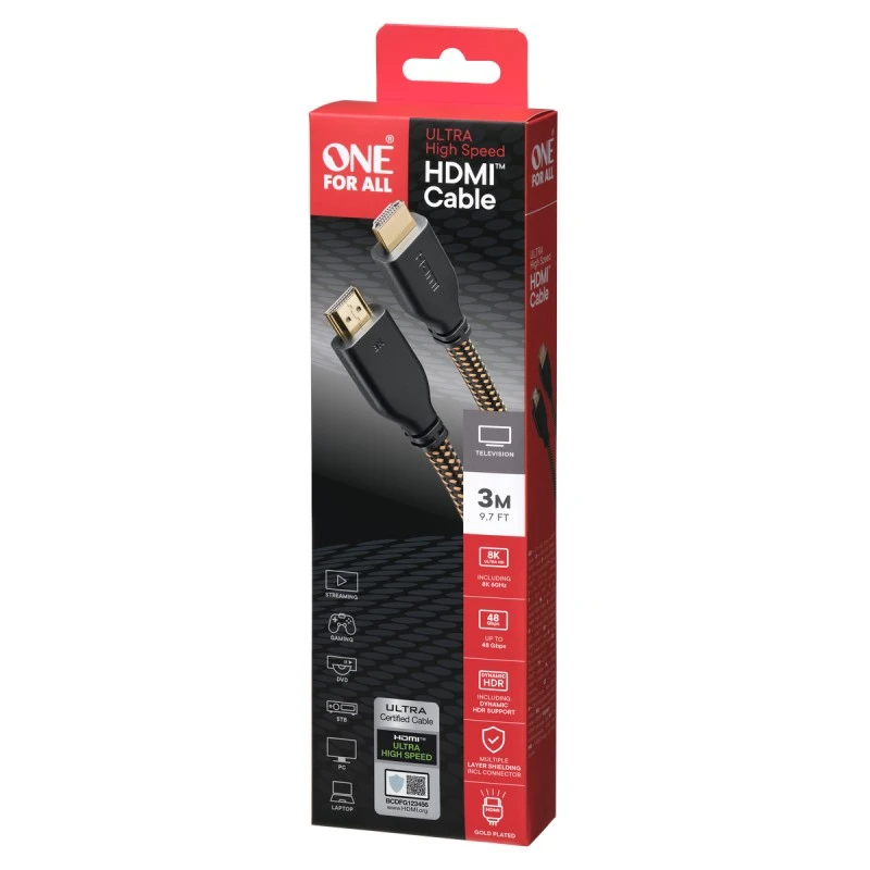 ONE FOR ALL CC5230 КАБЕЛ OFA HDMI ULTRA HIGH SPEED 8K 3.0M