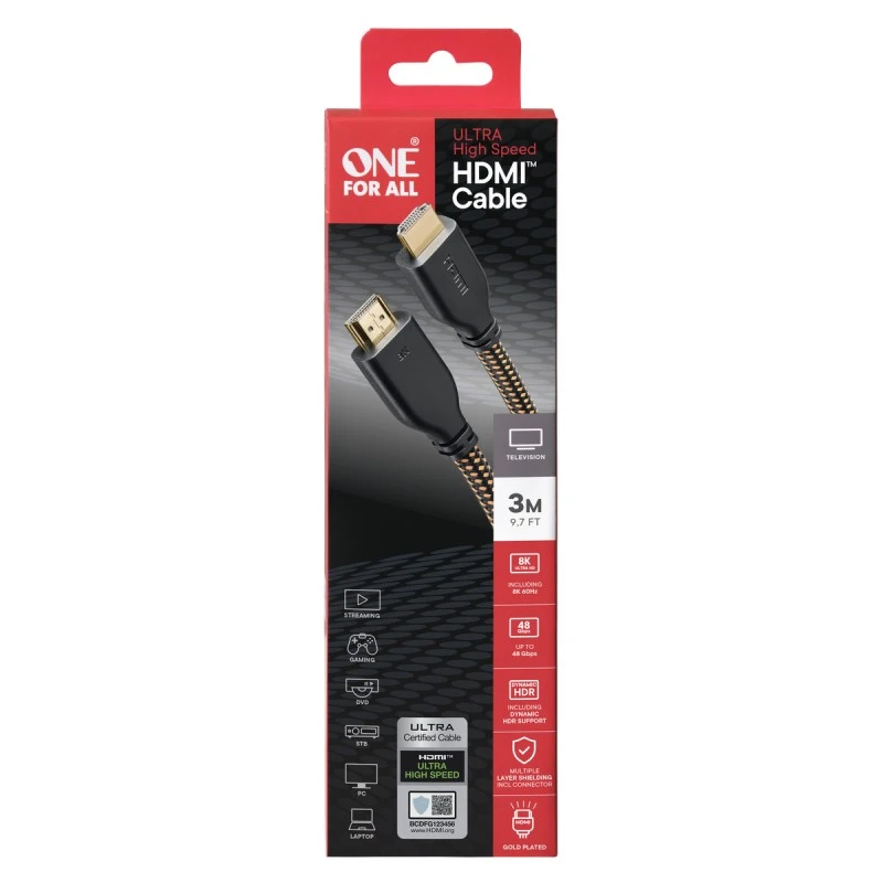 ONE FOR ALL CC5230 КАБЕЛ OFA HDMI ULTRA HIGH SPEED 8K 3.0M