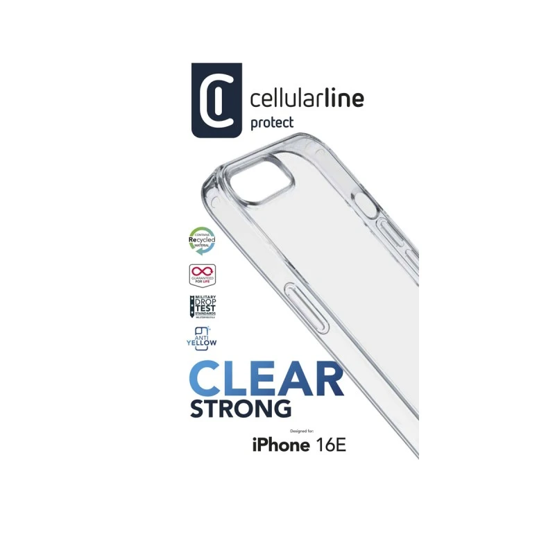 CELLULAR LINE CLEAR STRONG ПР. ТВ. КАЛЪФ ЗА IPHONE 16E 4GN