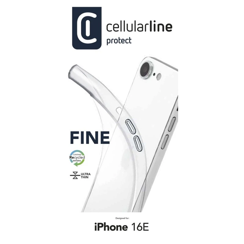 CELLULAR LINE FINE ПРОЗРАЧЕН КАЛЪФ ЗА IPHONE 16E 4GN