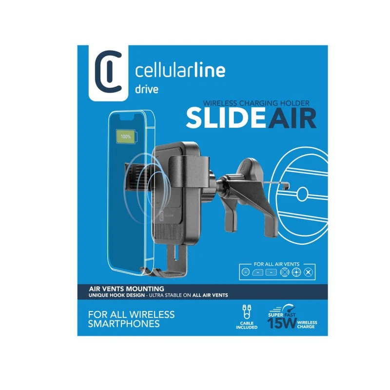 CELLULAR LINE БЕЗЖИЧНА СТОЙКА АВТОМАТИЧНА ЗА КОЛА SLIDE AIR