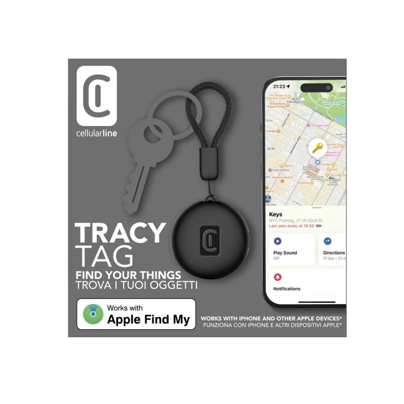 CELLULAR LINE BLUETOOTH УСТРОЙСТВО ПРОСЛ. TRACY TAG IOS Ч