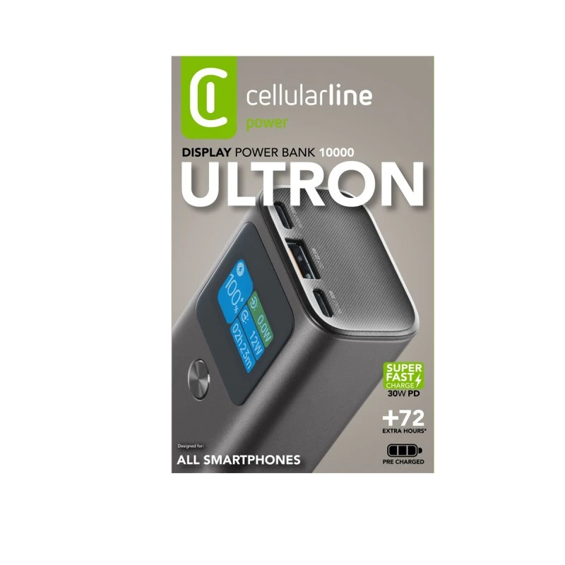 CELLULAR LINE В. БАТЕРИЯ ULTRON LCD ДИСПЛЕЙ 30W 10000MAH