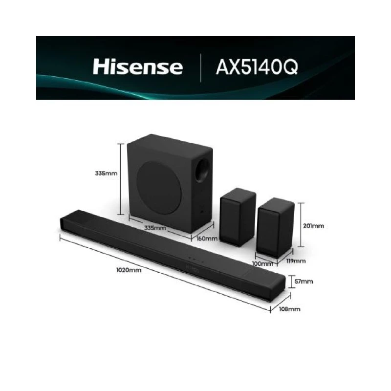 HISENSE AX5140Q 5.1.4 SOUNDBAR