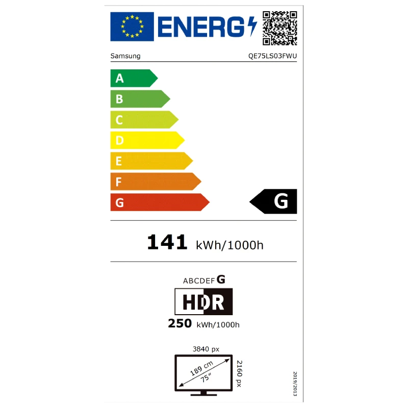 SAMSUNG QE-75LS03F THE FRAME PRO QLED SMART TV