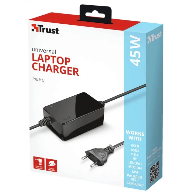 TRUST 21904 PRIMO LAPTOP CHARGER 19V-45W