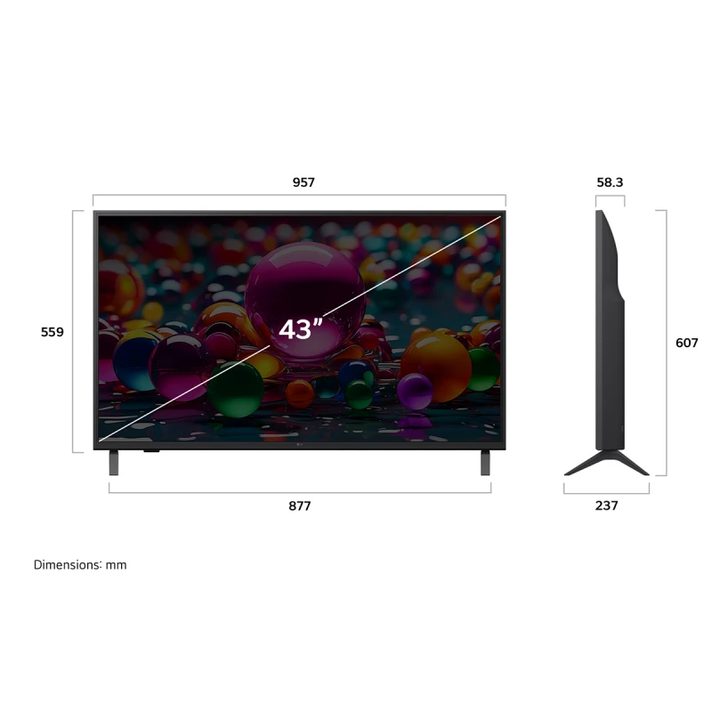 LG 43UA75003LA UHD AI LED SMART TV