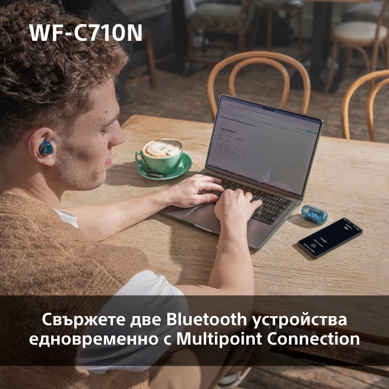 SONY WF-C710NW TRUE WIRELESS HEADPHONES WHITE