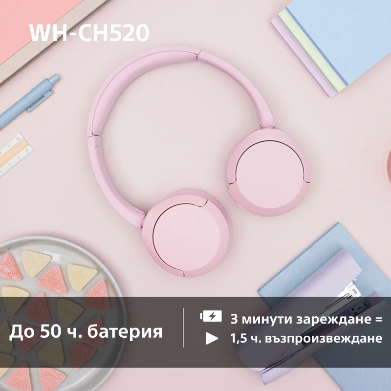 SONY WH-CH520Y WIRELESS BLUETOOTH HEADPHONES YELLOW