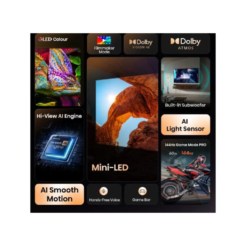 HISENSE 55U7Q MINI-LED QLED AI SMART TV