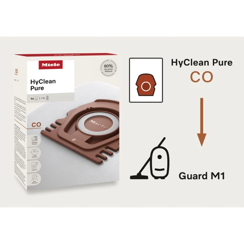 MIELE 12557080 HYCLEAN PURE CO 4БР ТОРБИ ЗА GUARD M1