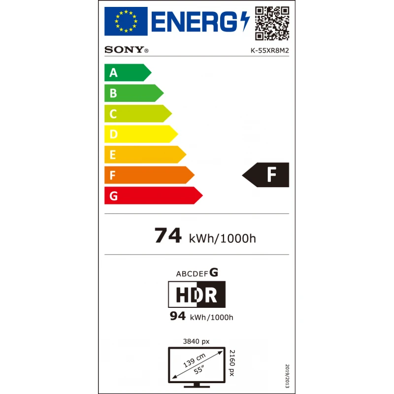 SONY K-55XR8M25BP OLED SMART TV
