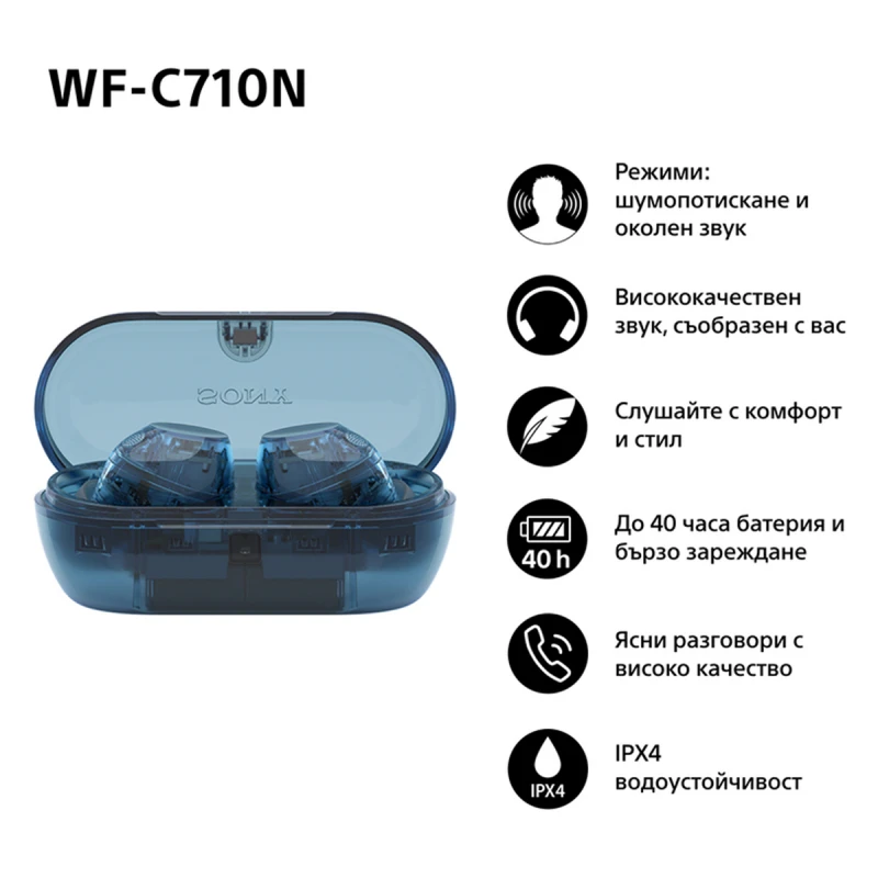 SONY WF-C710NL TRUE WIRELESS HEADPHONES BLUE