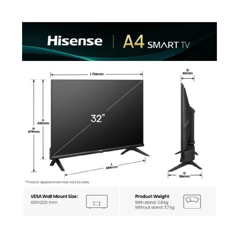 HISENSE 32A4Q HD SMART TV