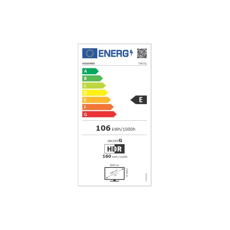 HISENSE 75E7Q UHD QLED SMART TV