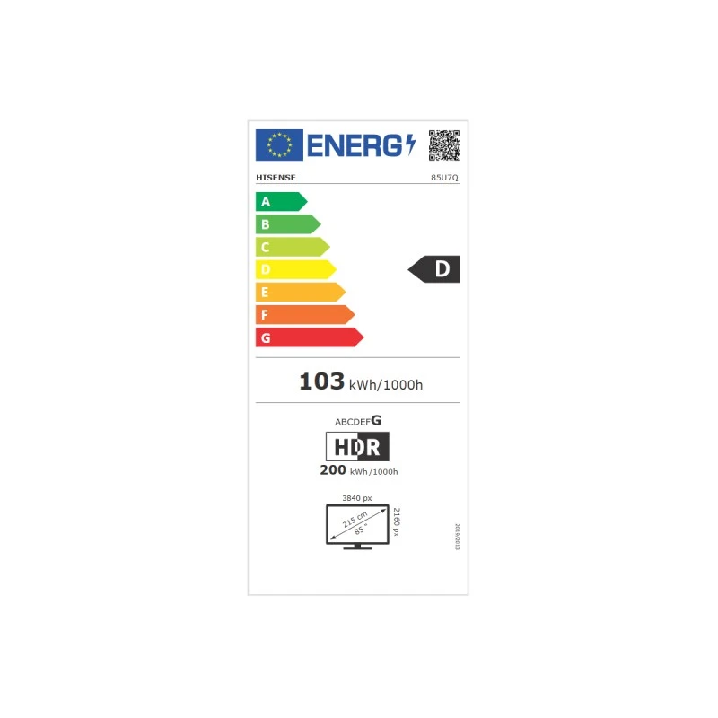 HISENSE 85U7Q MINI-LED QLED AI SMART TV