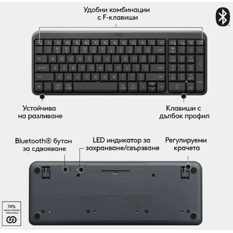 LOGITECH 920-013451 K250 GRAPHITE
