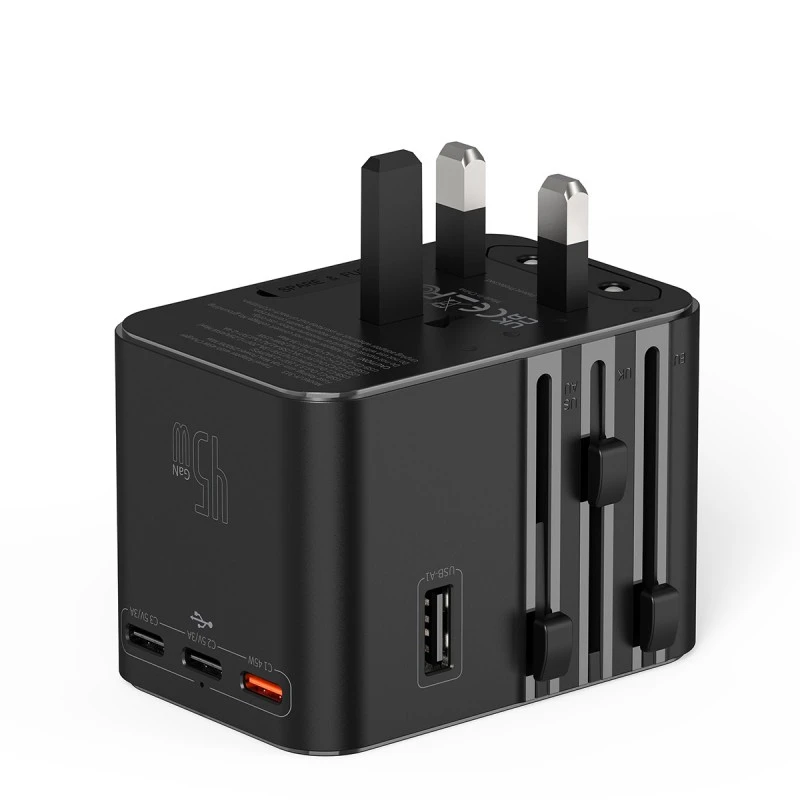 XMART TRAVEL CHARGER JY-313 - 3 X TYPE-C + 1 X USB-A 45W BK