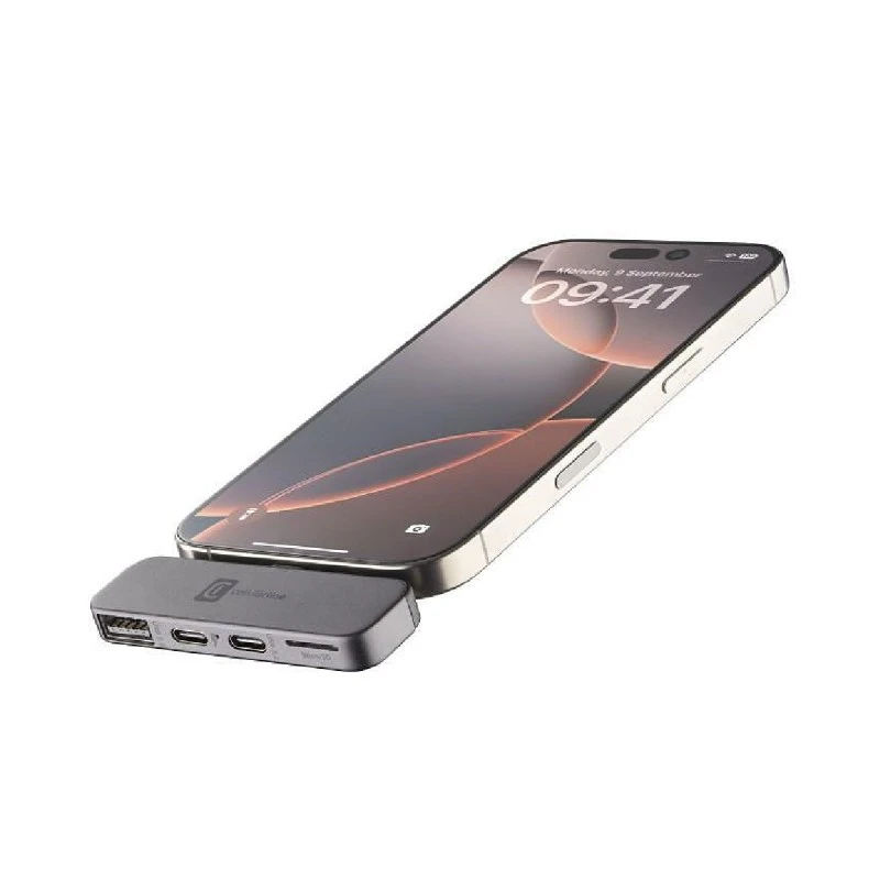 CELLULAR LINE HUB OTG PLUG AND PLAY USB-C 4 ПОРТА СИВ