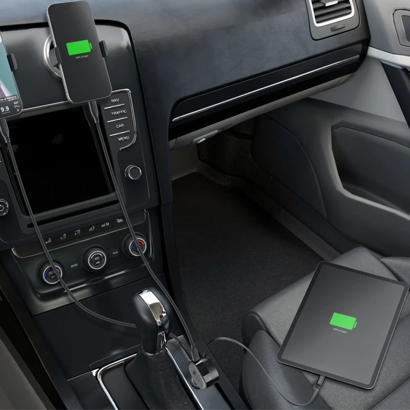 CELLULAR LINE РОЛ. ЗАРЯДНО КОЛА 12V 60W USB USB-C КАБЕЛ