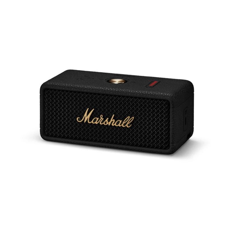 MARSHALL EMBERTON III BLACK/BRASS PORTABLE SPEAKER