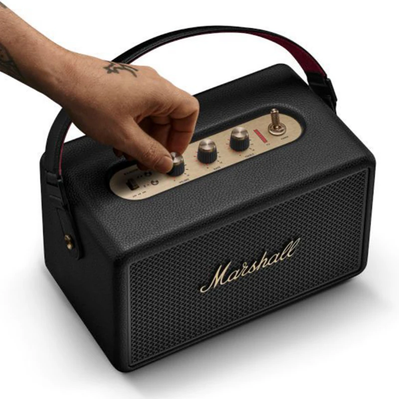 MARSHALL KILBURN III BLACK BRASS PORTABLE SPEAKER