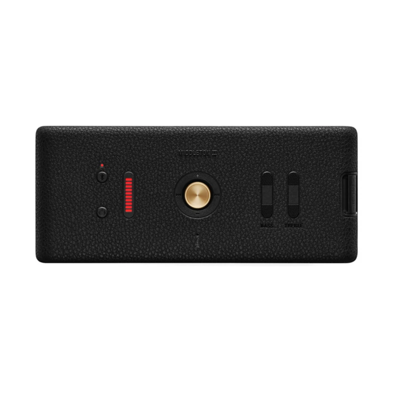 MARSHALL MIDDLETON II BLACK BRASS PORTABLE SPEAKER