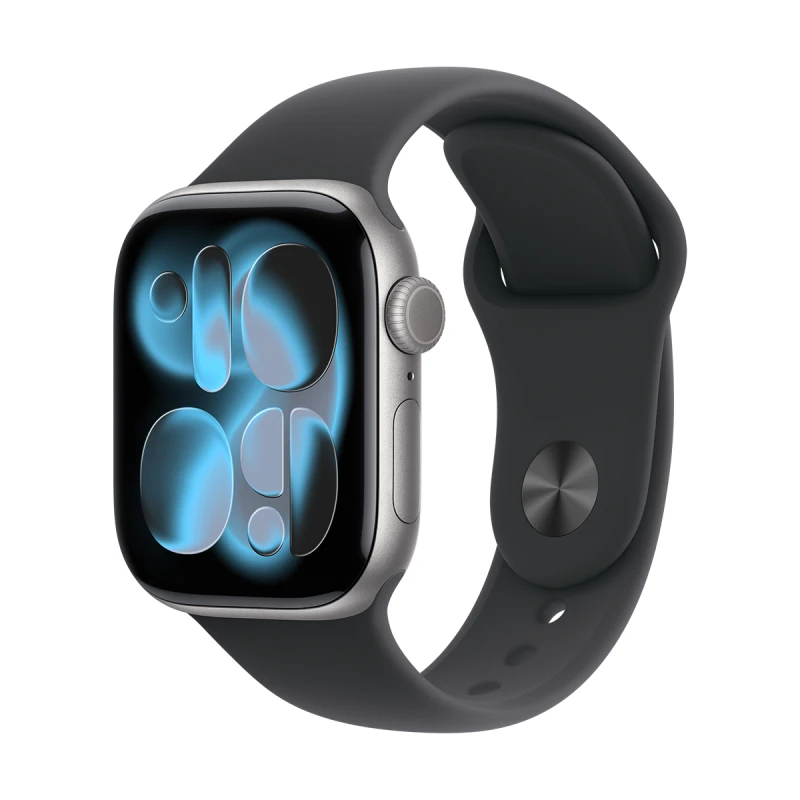 APPLE WATCH 11 42MM SPACE GREY/BLACK SPORT BAND-M/L