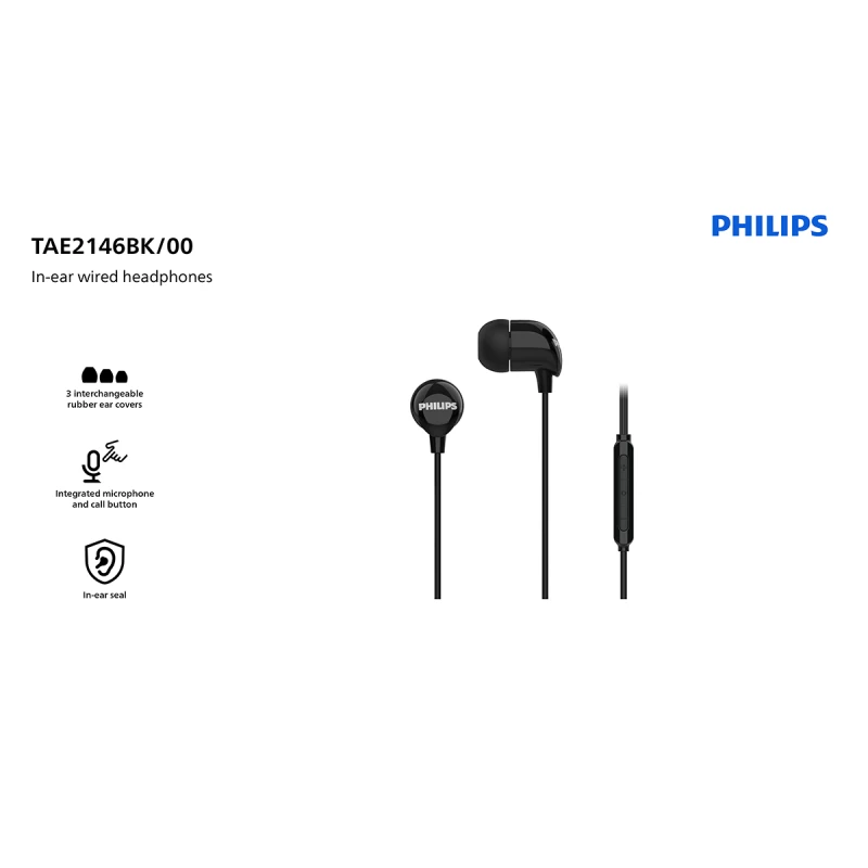 PHILIPS TAE2146BK IN-EAR HEADPHONES