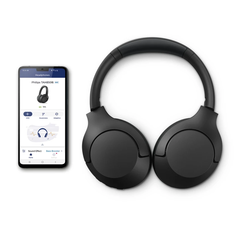 PHILIPS AH8506BK OVER EAR BT HEADPHONES
