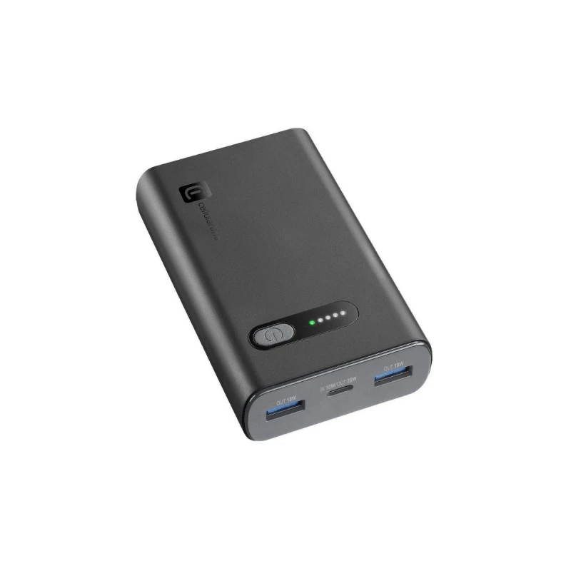 CELLULAR LINE ВЪНШНА БАТЕРИЯ FAST TURBO PD 10000 MAH ЧЕРНА