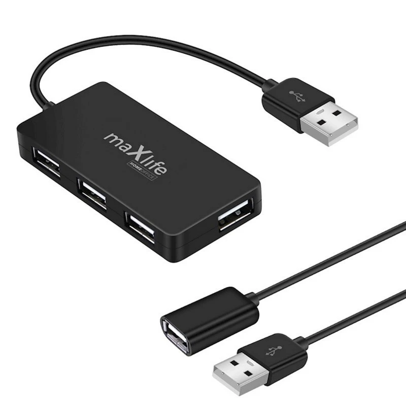 MAXLIFE USB ХЪБ HOME OFFICE USB –4XUSB 2.0 0.15М К. 1.5М Ч