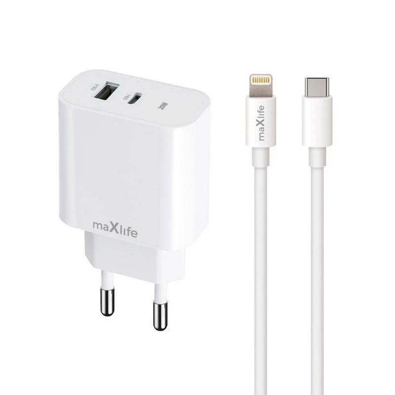 MAXLIFE З= PD QC MXTC-06-20AC USB-C USB 20W К. USB-C  L. Б