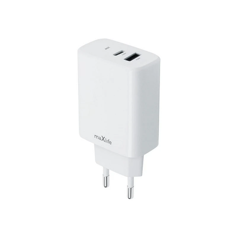 MAXLIFE ЗАРЯДНО PD QC MXTC-10-20AC 1XUSB-C + 1X USB 20W Б